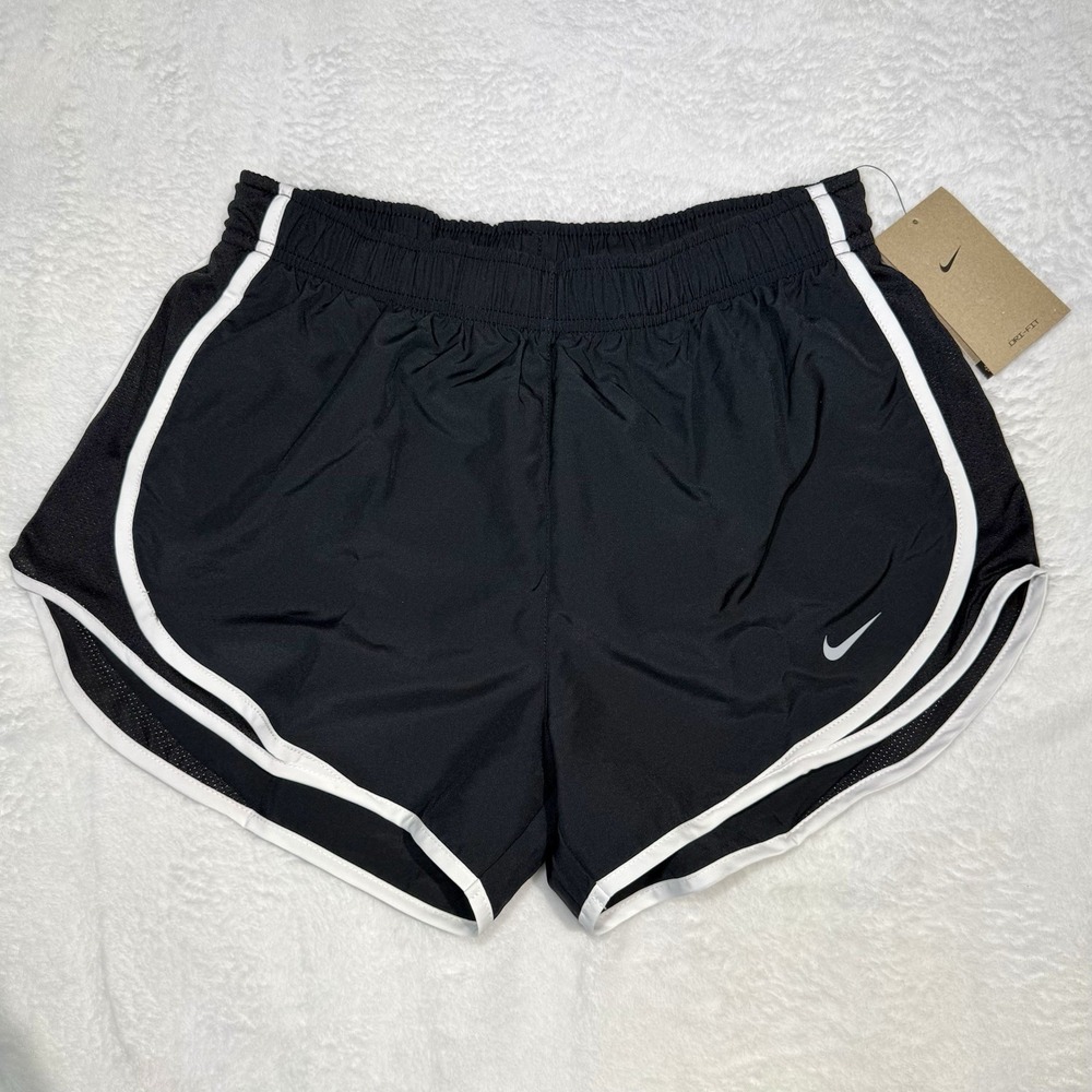 Nike Tempo Women's Brief-Lined Running Shorts‎ Black/White Size Small 831558-011